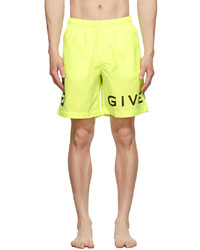 gelbgrüne Badeshorts von Givenchy