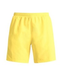 gelbgrüne bedruckte Badeshorts von Hugo Boss