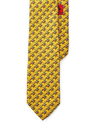 gelbgrüne bedruckte Krawatte