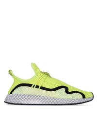 gelbgrüne bedruckte Sportschuhe von adidas