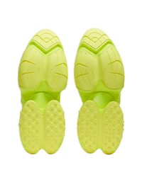 gelbgrüne Gummi niedrige Sneakers von Balmain