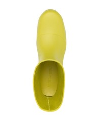 gelbgrüne Gummistiefel von Bottega Veneta