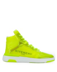 gelbgrüne hohe Sneakers aus Leder von Givenchy