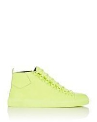 gelbgrüne hohe Sneakers