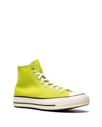 gelbgrüne hohe Sneakers von Converse