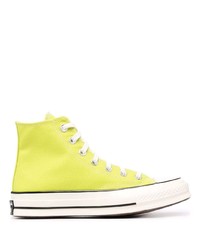 gelbgrüne hohe Sneakers von Converse