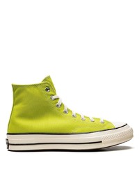 gelbgrüne hohe Sneakers von Converse