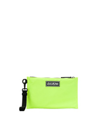 gelbgrüne Leder Clutch Handtasche