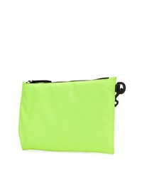 gelbgrüne Leder Clutch Handtasche von Versace