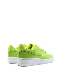 gelbgrüne Leder niedrige Sneakers von Nike