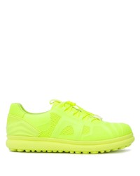 gelbgrüne Leder niedrige Sneakers von Camper