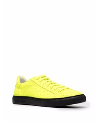 gelbgrüne Leder niedrige Sneakers von Hide&Jack