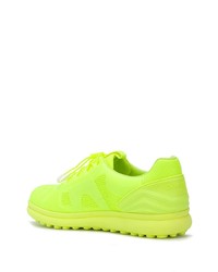 gelbgrüne Leder niedrige Sneakers von Camper