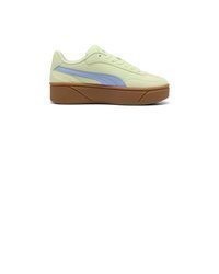 gelbgrüne Leder niedrige Sneakers von Puma