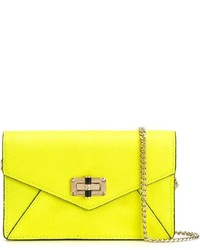 gelbgrüne Leder Umhängetasche von Diane von Furstenberg