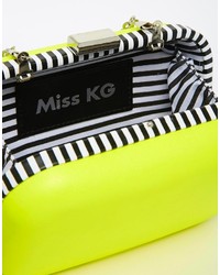 gelbgrüne Leder Umhängetasche von Miss KG