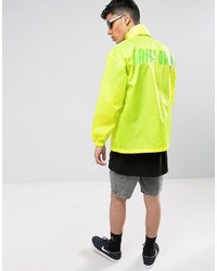 gelbgrüne leichte Jacke von Reclaimed Vintage
