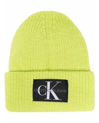 gelbgrüne Mütze von Calvin Klein Jeans