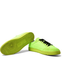 gelbgrüne niedrige Sneakers von Off-White