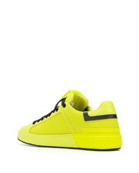 gelbgrüne niedrige Sneakers von Balmain