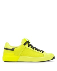 gelbgrüne niedrige Sneakers von Balmain