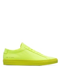 gelbgrüne niedrige Sneakers von Common Projects