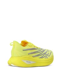 gelbgrüne niedrige Sneakers von New Balance