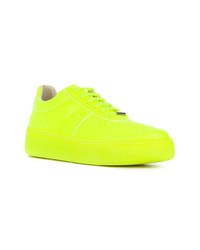 gelbgrüne niedrige Sneakers von Maison Margiela