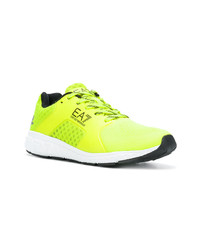 gelbgrüne niedrige Sneakers von Ea7 Emporio Armani
