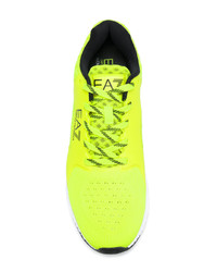 gelbgrüne niedrige Sneakers von Ea7 Emporio Armani