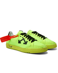 gelbgrüne niedrige Sneakers von Off-White