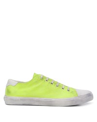 gelbgrüne niedrige Sneakers von Saint Laurent