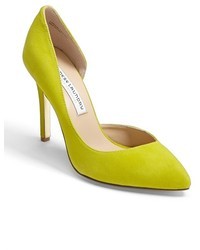 gelbgrüne Schuhe aus Leder