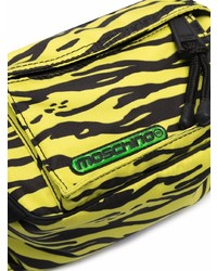 gelbgrüne Segeltuch Bauchtasche von Moschino