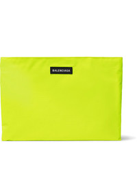 gelbgrüne Segeltuch Clutch Handtasche