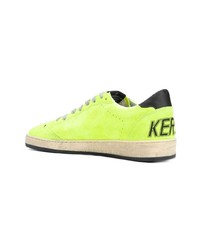 gelbgrüne Segeltuch niedrige Sneakers von Golden Goose Deluxe Brand