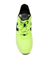 gelbgrüne Segeltuch niedrige Sneakers von Hogan