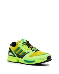 gelbgrüne Segeltuch niedrige Sneakers von adidas