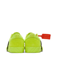 gelbgrüne Segeltuch niedrige Sneakers von Off-White