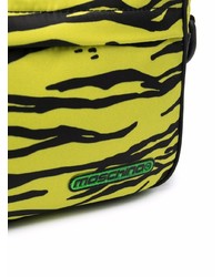 gelbgrüne Segeltuch Umhängetasche von Moschino