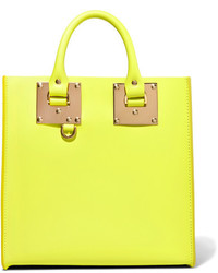 gelbgrüne Shopper Tasche aus Leder von Sophie Hulme