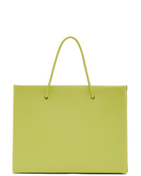 gelbgrüne Shopper Tasche aus Leder von Medea