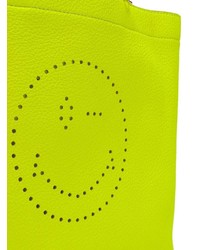 gelbgrüne Shopper Tasche aus Leder von Anya Hindmarch