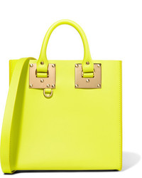 gelbgrüne Shopper Tasche aus Leder von Sophie Hulme