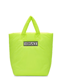 gelbgrüne Shopper Tasche aus Segeltuch
