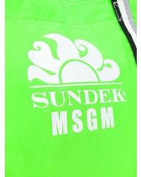 gelbgrüne Shopper Tasche von MSGM