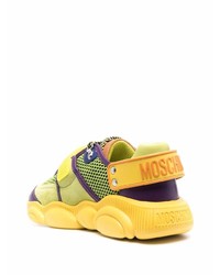 gelbgrüne Sportschuhe von Moschino