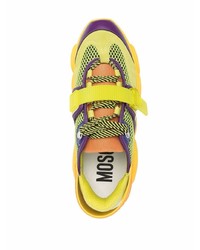 gelbgrüne Sportschuhe von Moschino