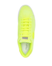 gelbgrüne Wildleder niedrige Sneakers von Philipp Plein