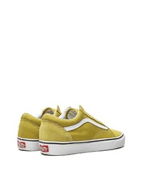 gelbgrüne Wildleder niedrige Sneakers von Vans